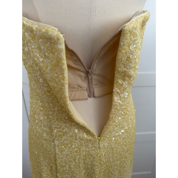 Halston Heritage chiffon sequin strapless gown - Picture 13 of 15